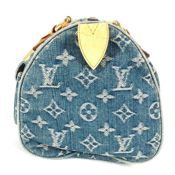 LOUIS VUITTON MonogramDenim Neo Speedy Bag Mini Duffle Bag Hand Bag - Picture 2 of 15